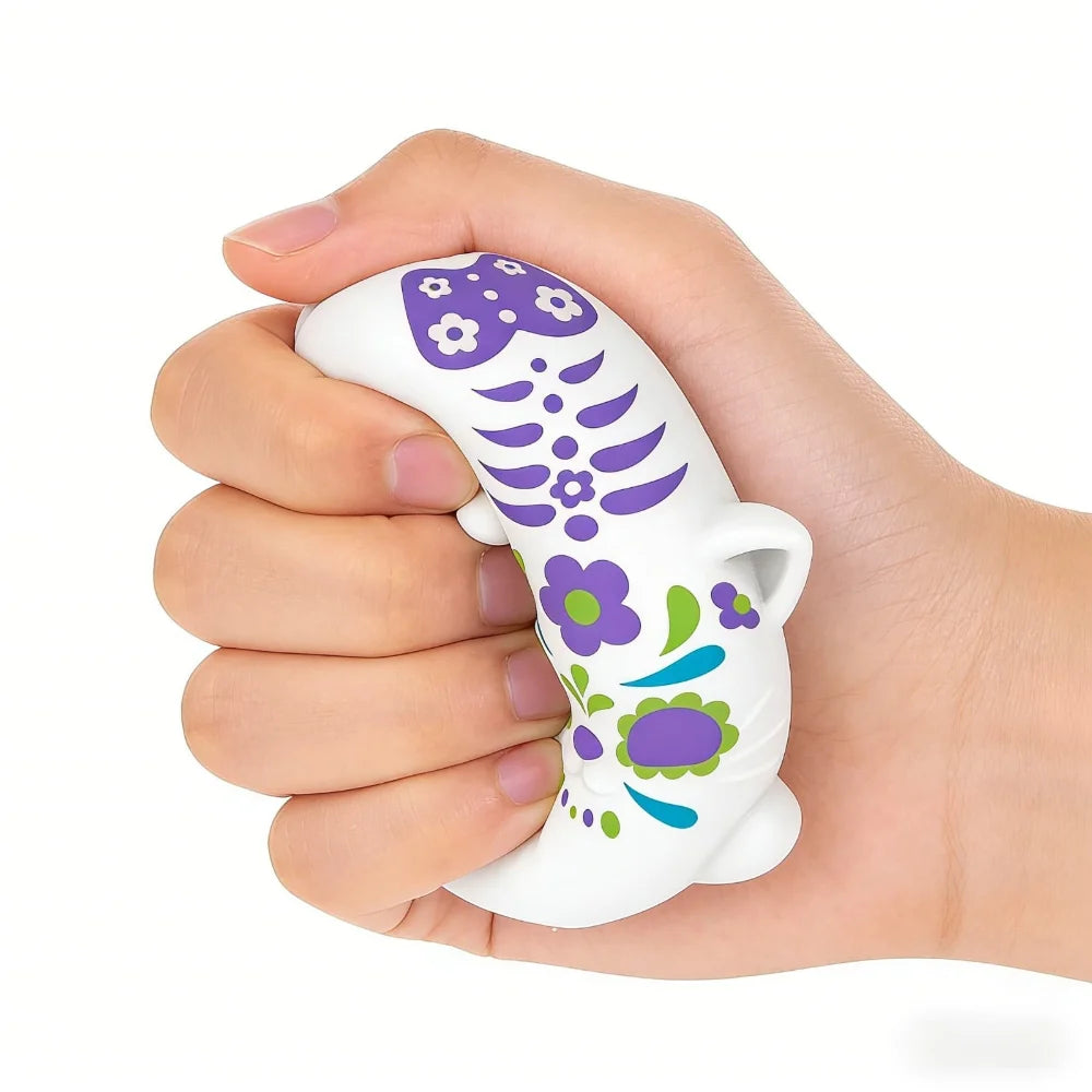 Needoh Sugar Skull Cats Soft Feel Fidget Toy