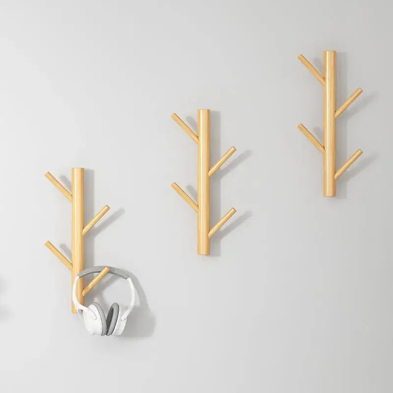 Branch Twig Solid Wood Wall Mounted Coat Rack Hanging Mounted Hanger Cabinet Furniture Bedroom Clothes Hats Bag Storage Rack