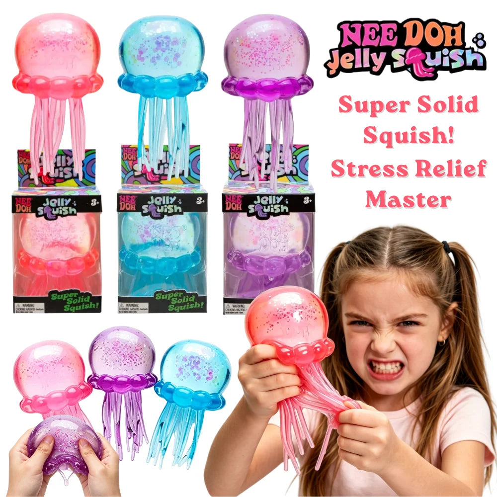 Jellyfish Squishy 3Color Soft Stress Relief Toy