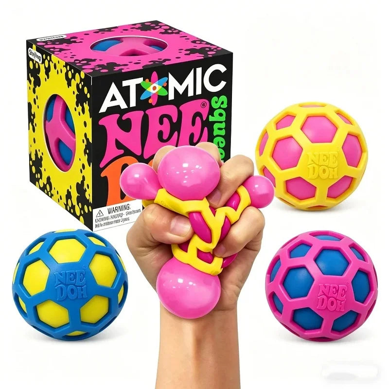 New /*Schylling Needoh /Atomic Stress Relief.,Ball Squishies Toy Blind /Box Adult Party Gift Tool Stress Relief Toy Fidget Toys