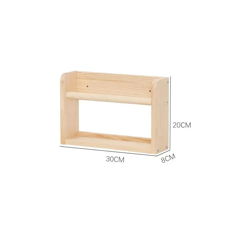Solid Wood Wall Mounted Magazine Rack Book Shelf Over Door